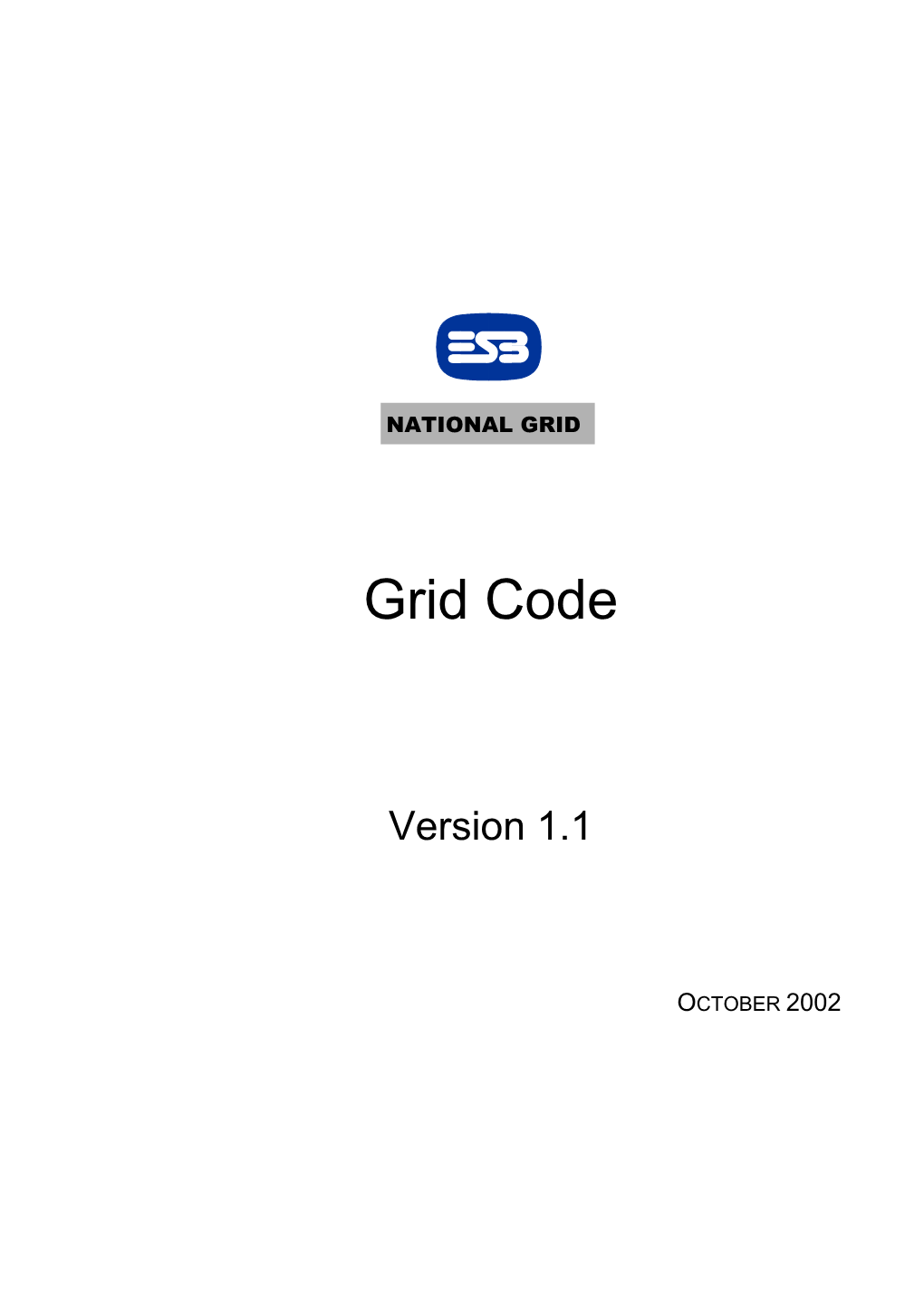 Grid Code Version