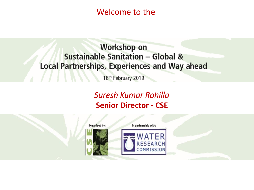 Suresh Kumar Rohilla Welcome To