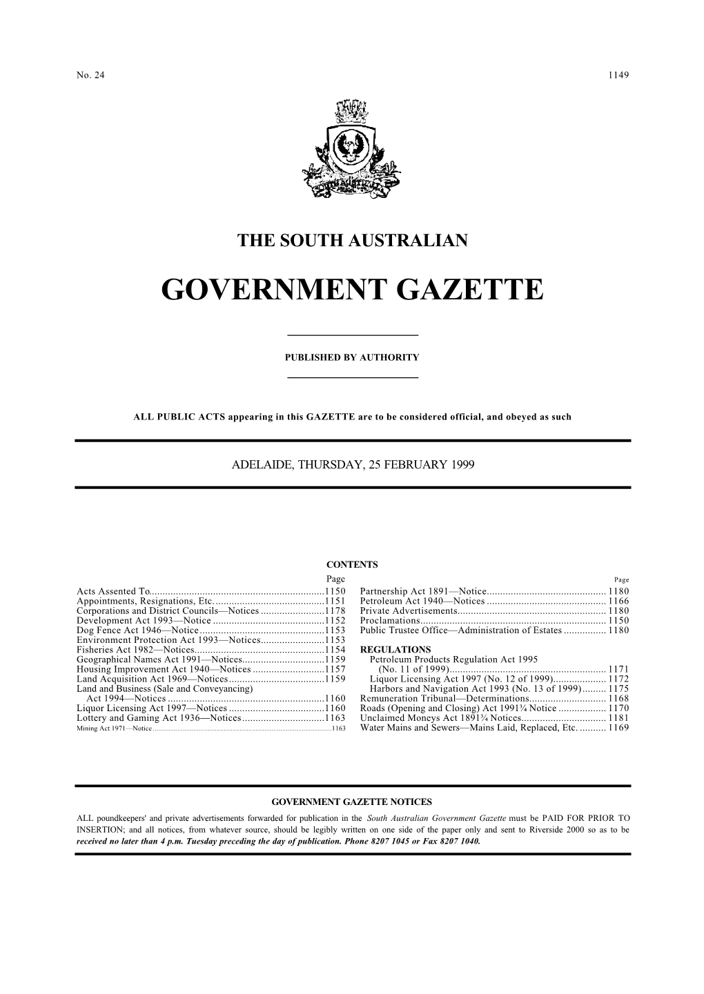 Government Gazette