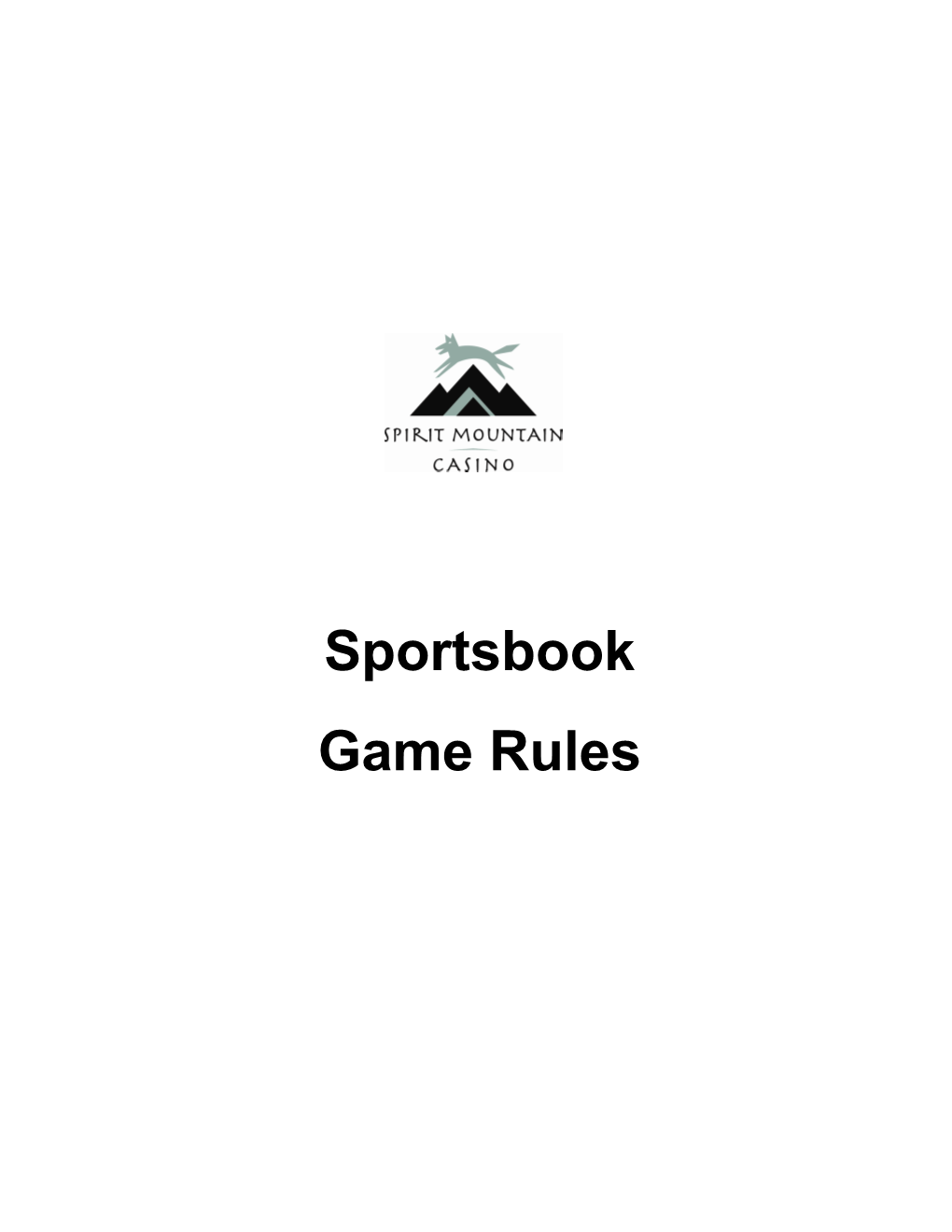 Sportsbook Game Rules