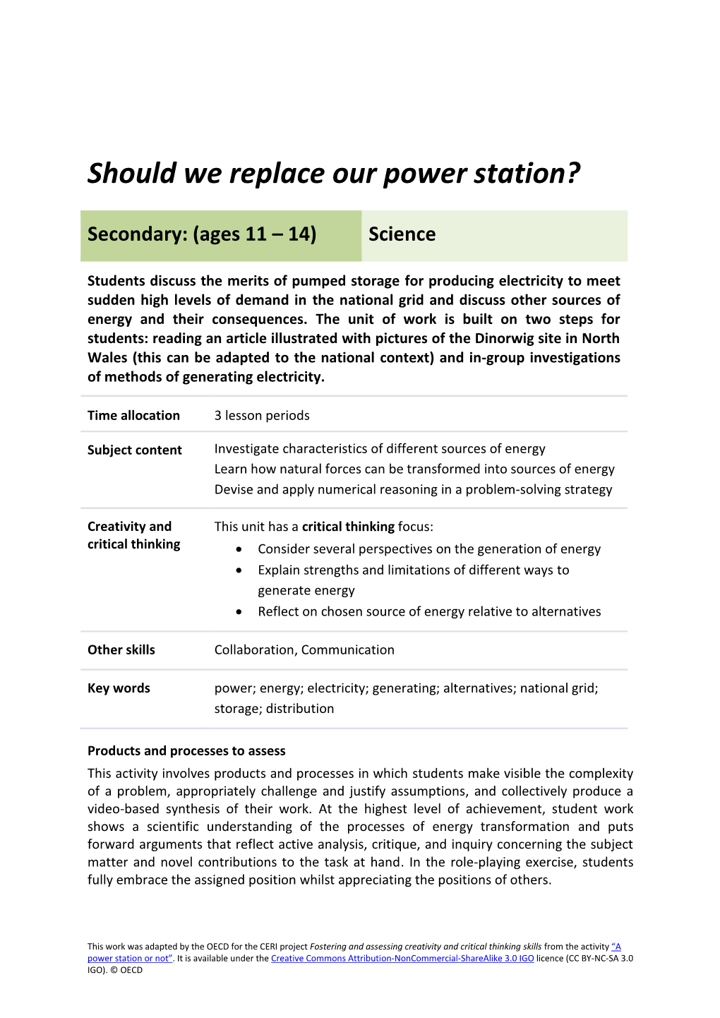 Should We Replace Our Power Station?