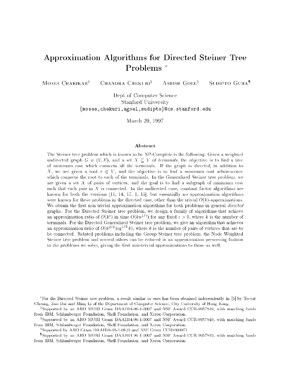 Approximation Algorithms for Directed Steiner Tree Problems *