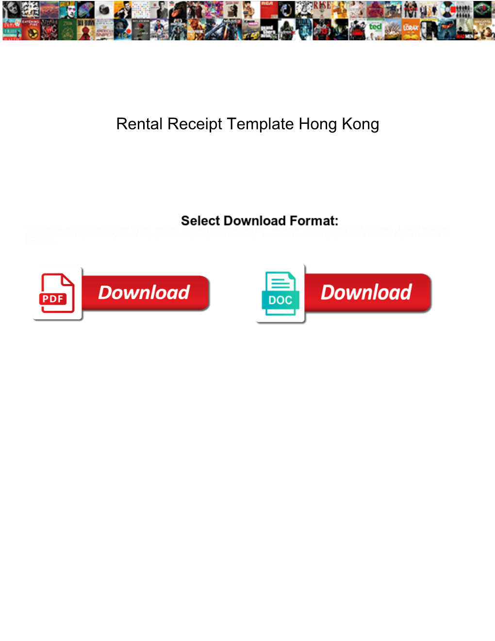 Rental Receipt Template Hong Kong