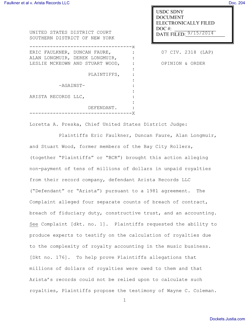 Defendant's Motion to Exclude the Expert Report of Wayne