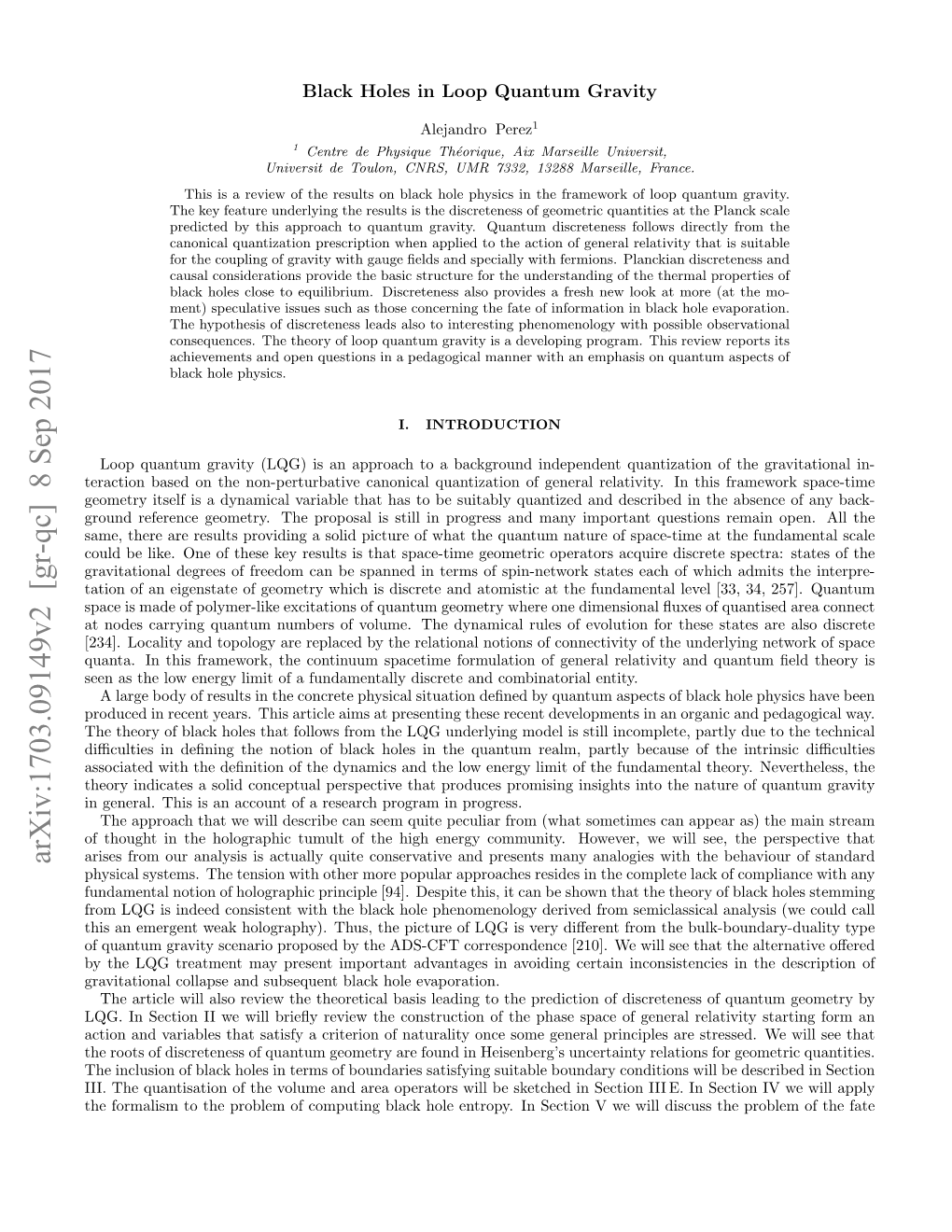 Arxiv:1703.09149V2 [Gr-Qc] 8 Sep 2017