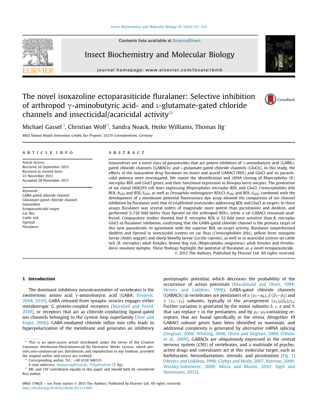 The Novel Isoxazoline Ectoparasiticide Fluralaner