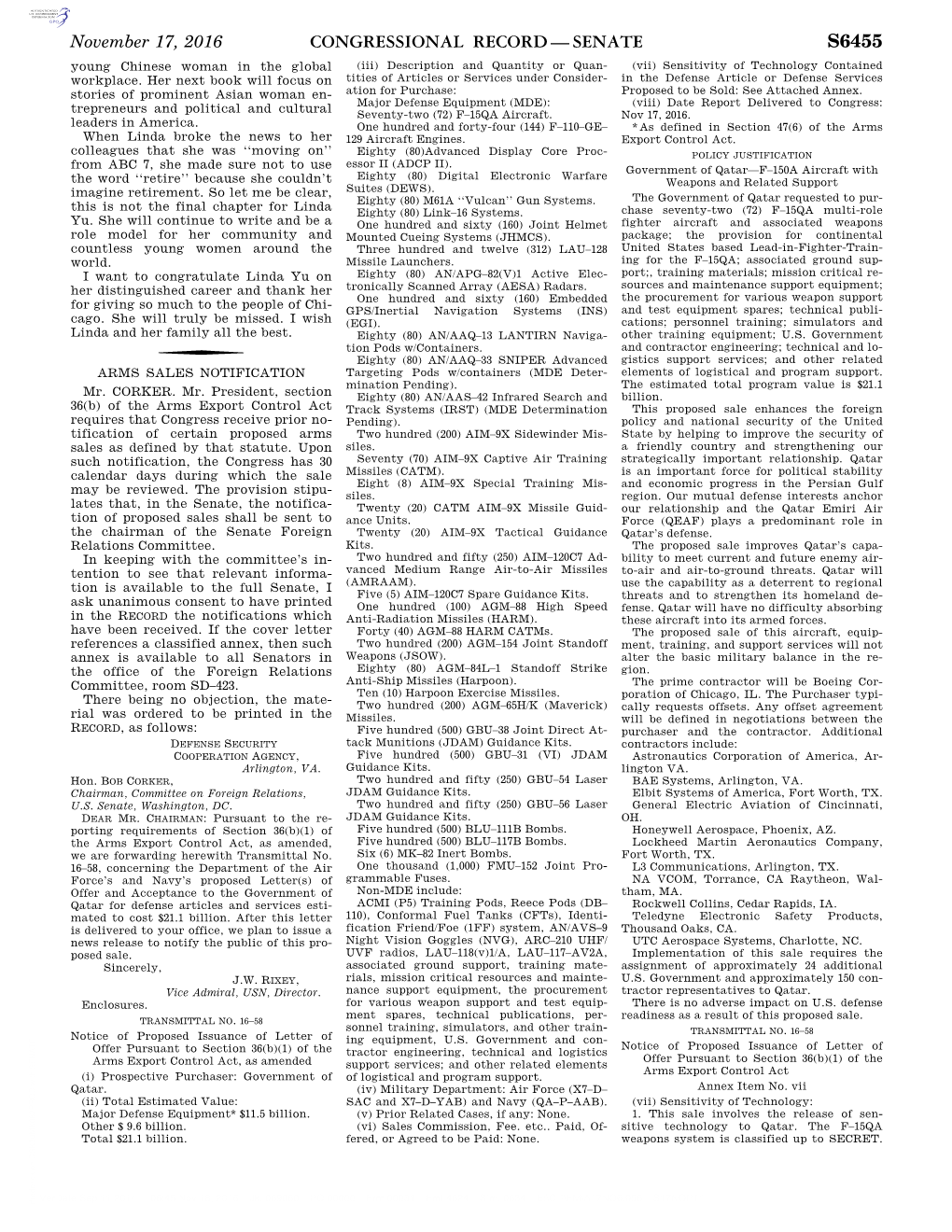 Congressional Record—Senate S6455