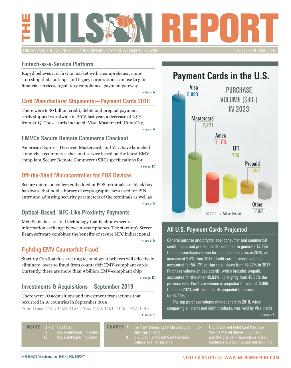 Payment Cards in the U.S. Financial Services, Regulatory Compliance, Payment Gateway Visa > See P