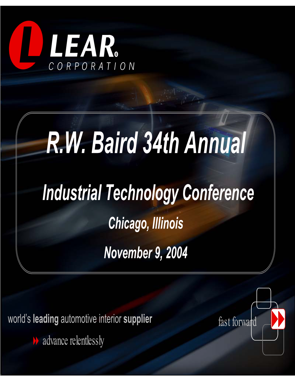 R.W. Baird 34Th Annual