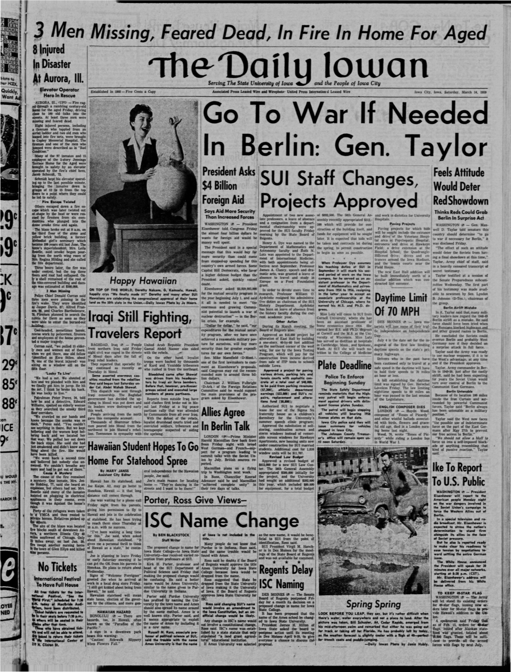 Daily Iowan (Iowa City, Iowa), 1959-03-14