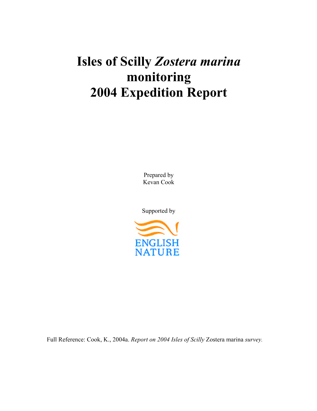 Zostera Marina Monitoring