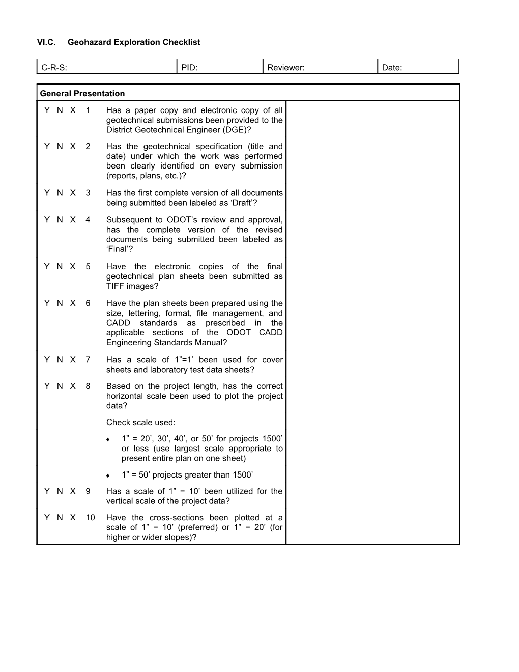 VI. C. Geohazard Exploration