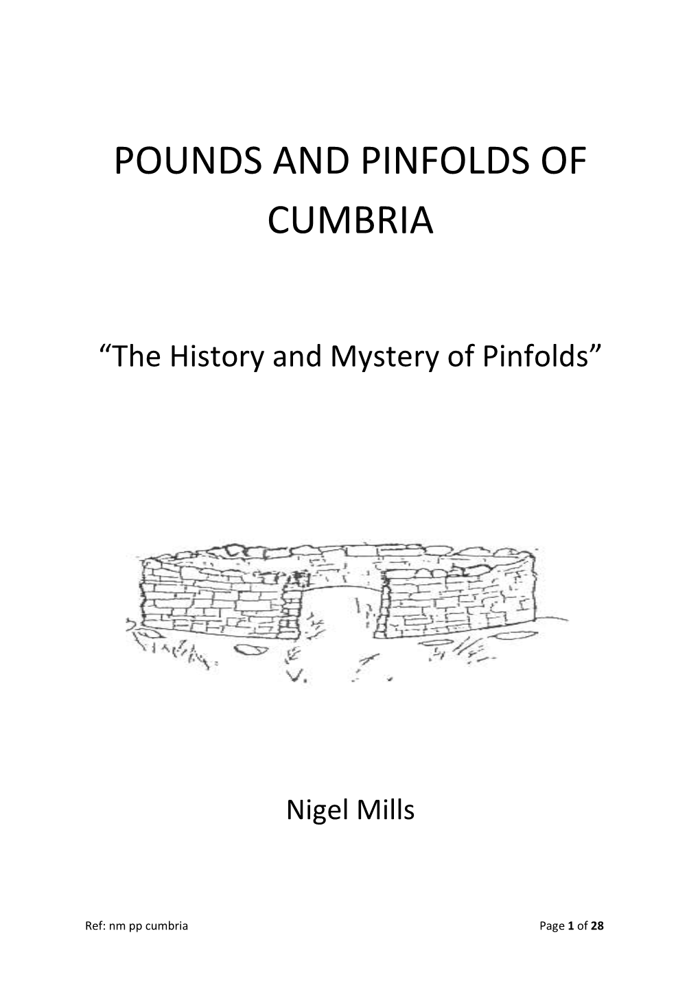 Pounds and Pinfolds of Cumbria