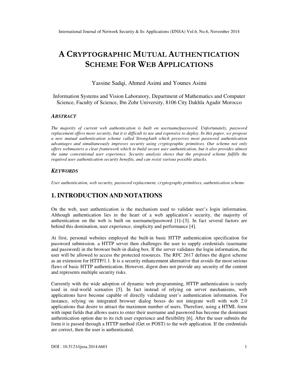 A Cryptographic Mutual Authentication Scheme for Web Applications