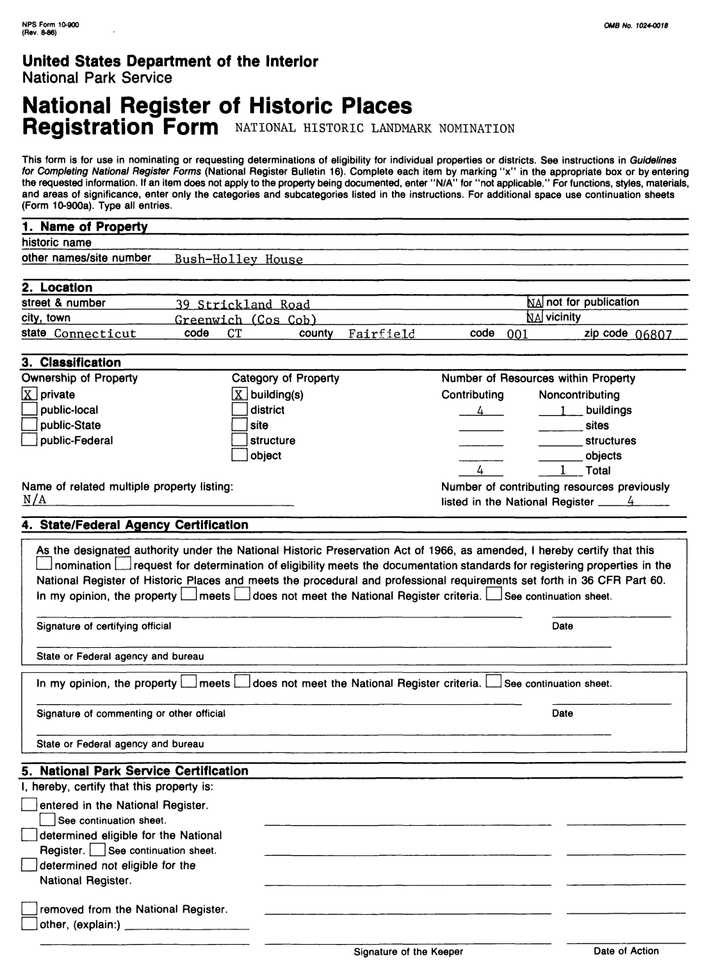 National Register of Historic Places Registration Form NATIONAL HISTORIC LANDMARK NOMINATION