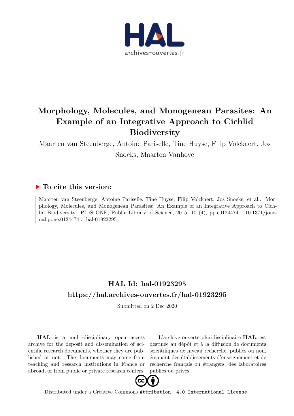 Morphology, Molecules, and Monogenean