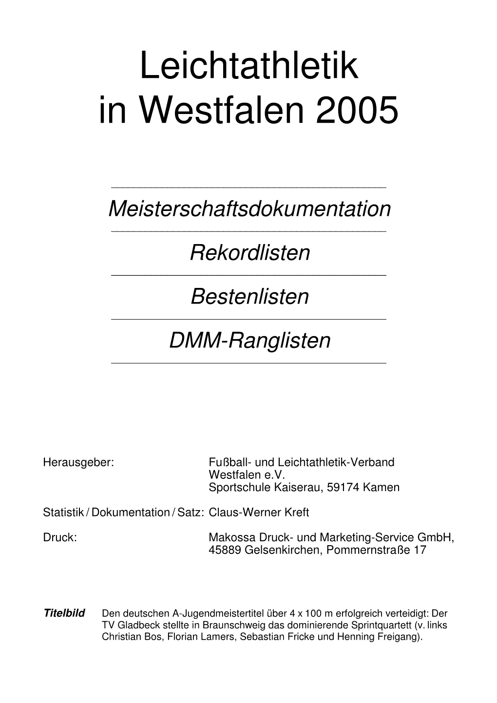 Leichtathletik in Westfalen 2005