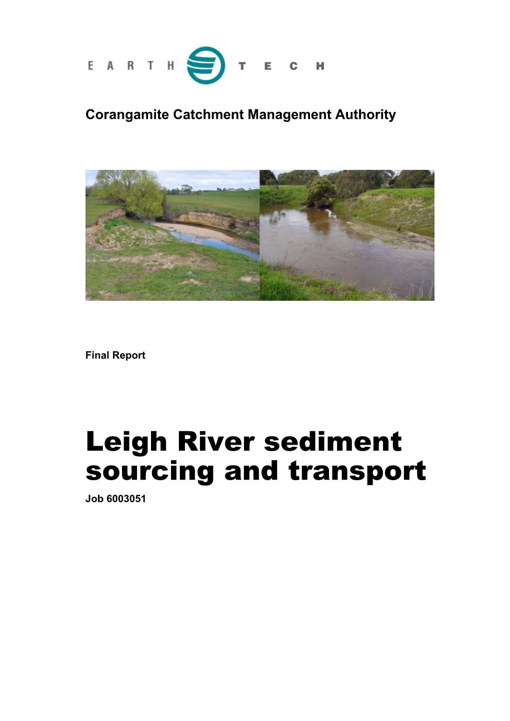 Leigh River Sediment Sourcing and Transport Job 6003051