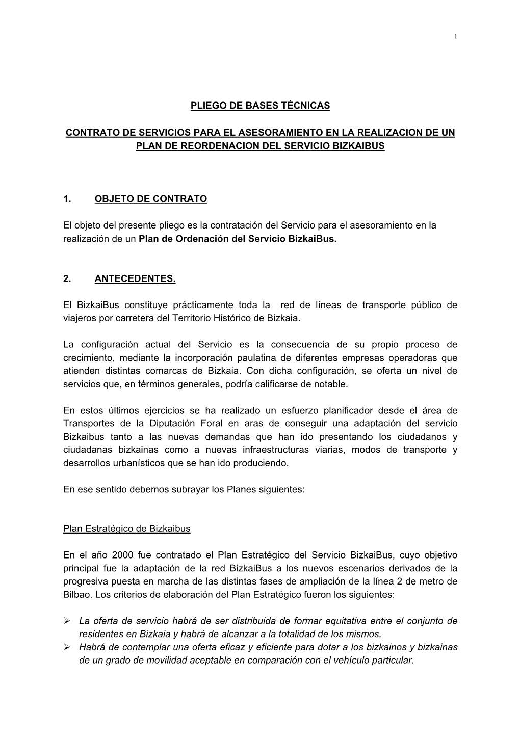 Pliego De Bases Técnicas Contrato De Servicios Para