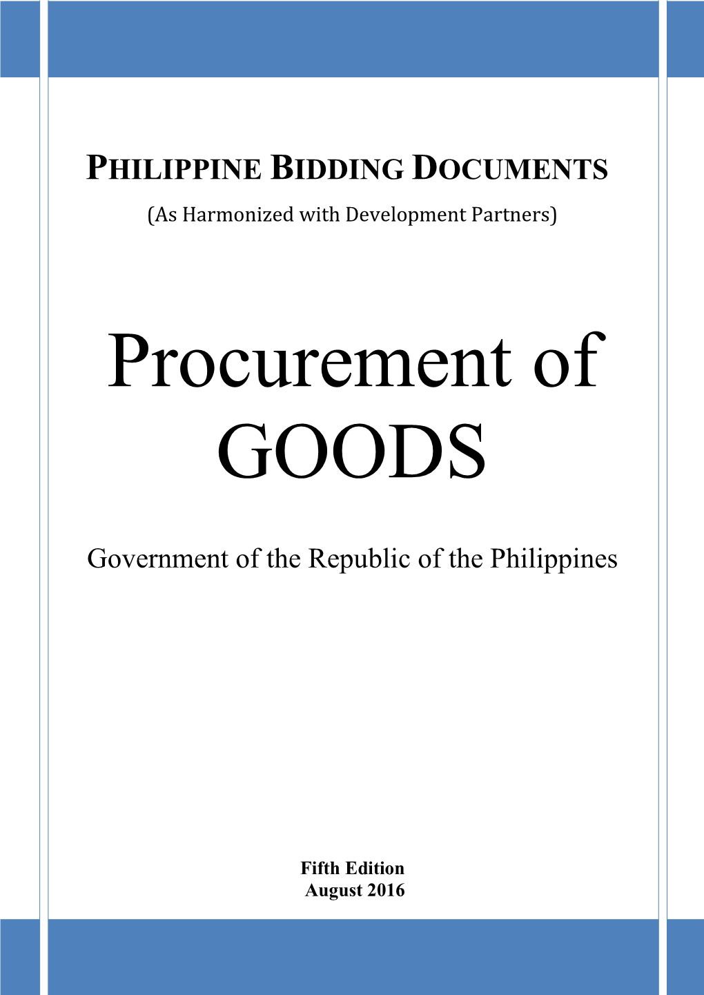 Procurement of GOODS