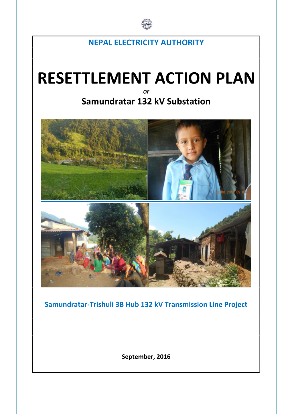 RESETTLEMENT ACTION PLAN of Samundratar 132 Kv Substation