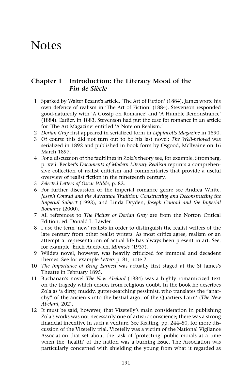 Chapter 1 Introduction: the Literacy Mood of the Fin De Siècle