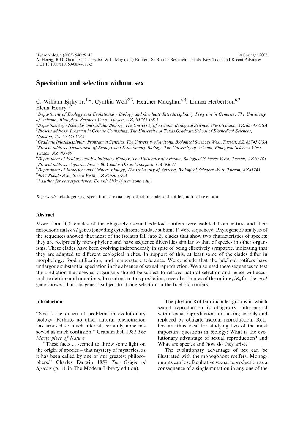 Speciation and Selection Without Sex