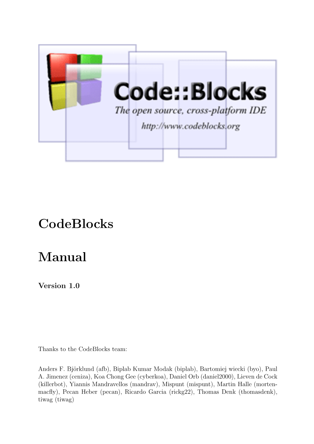 Codeblocks Manual