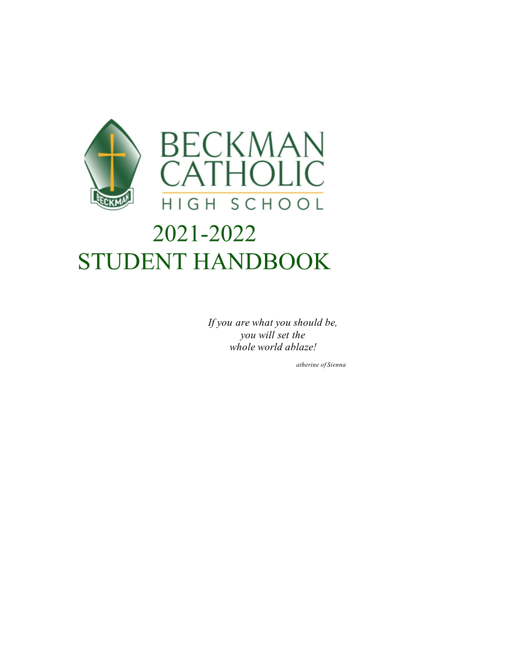 2021-2022 Student Handbook