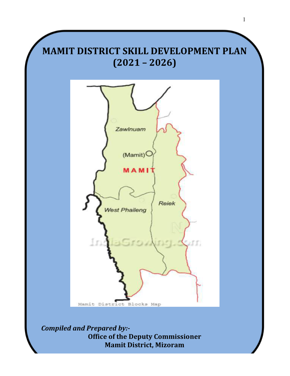 Mamit District Skill Development Plan (2021 – 2026)