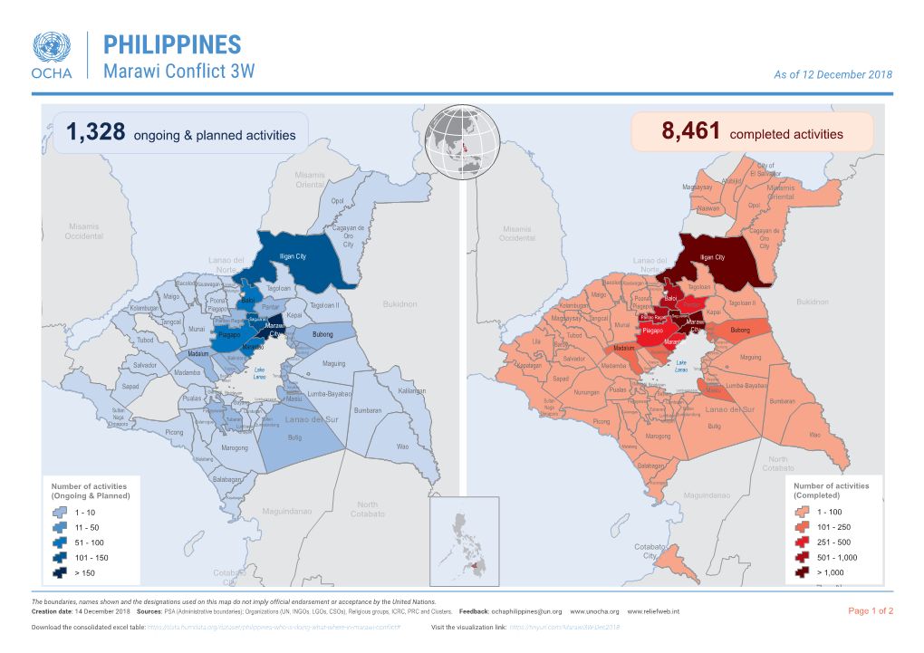 PHILIPPINES Marawi Conflict 3W As of 12 December 2018