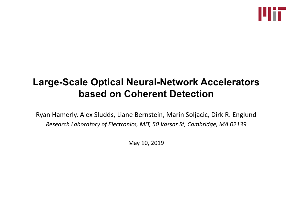 Large-Scale Optical Neural-Network Accelerators Based on Coherent Detection