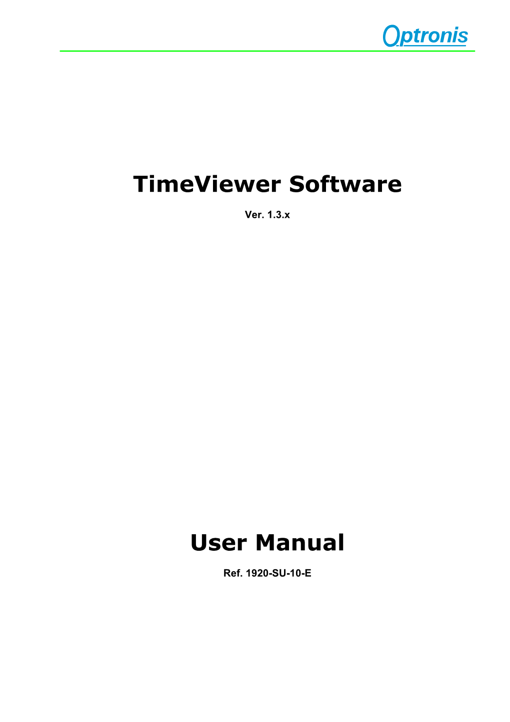 Timeviewer Software User Manual