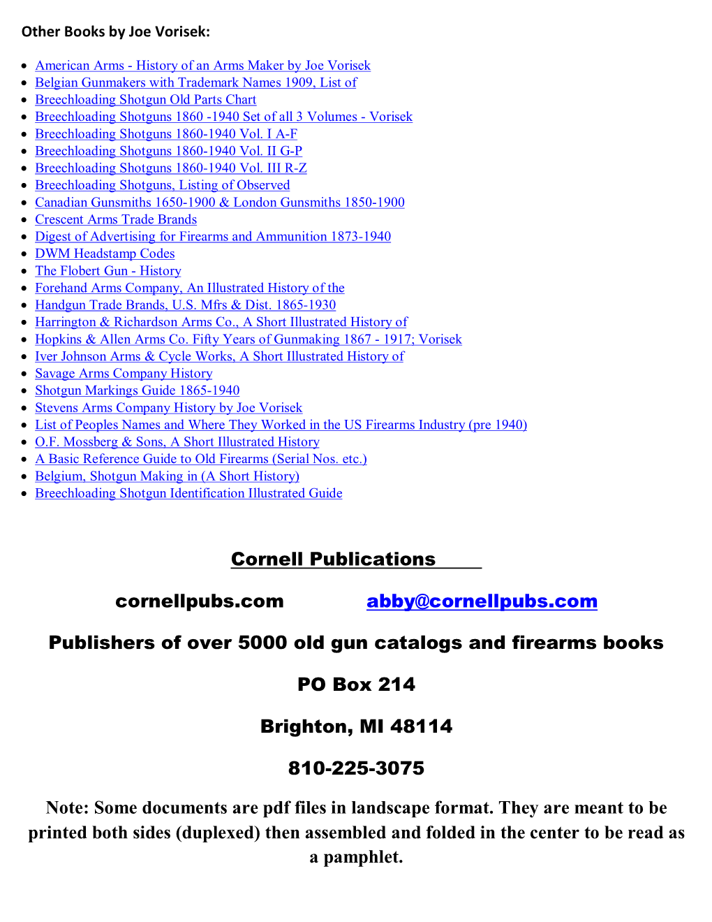 Cornell Publications Cornellpubs.Com Abby@Cornellpubs.Com Publishers