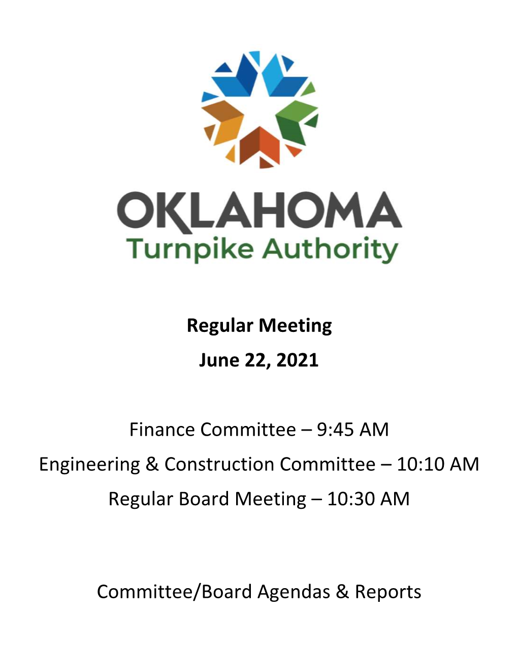 Regular Meeting June 22, 2021 Finance Committee