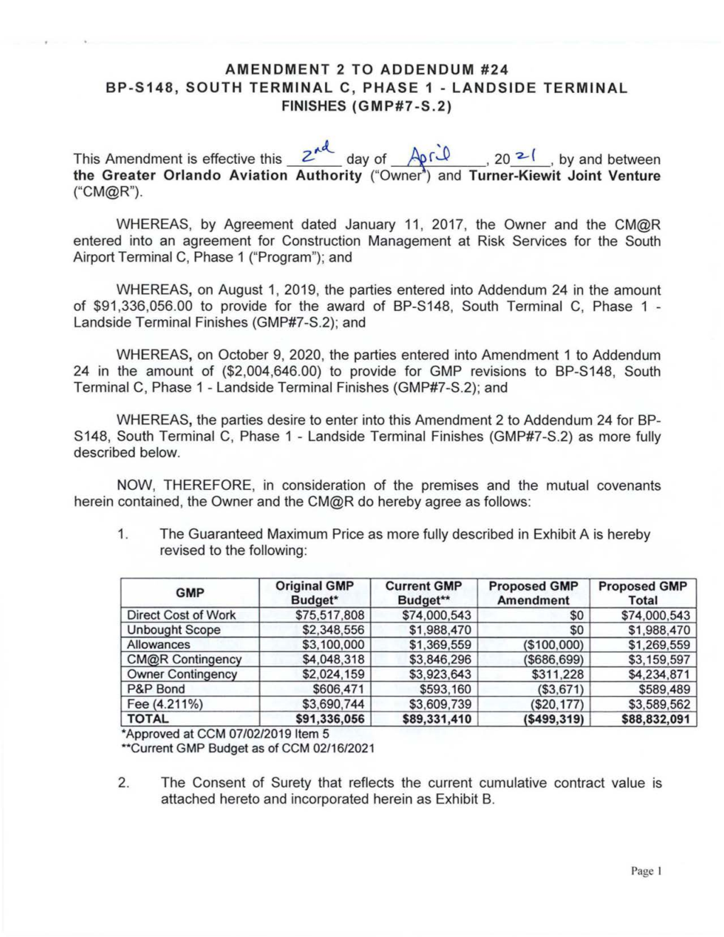 BP-S00148 Addendum #24 Amend #2