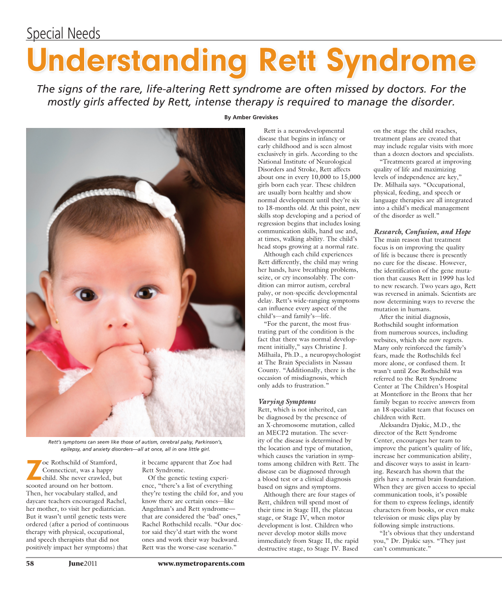 Understanding Rett Syndrome