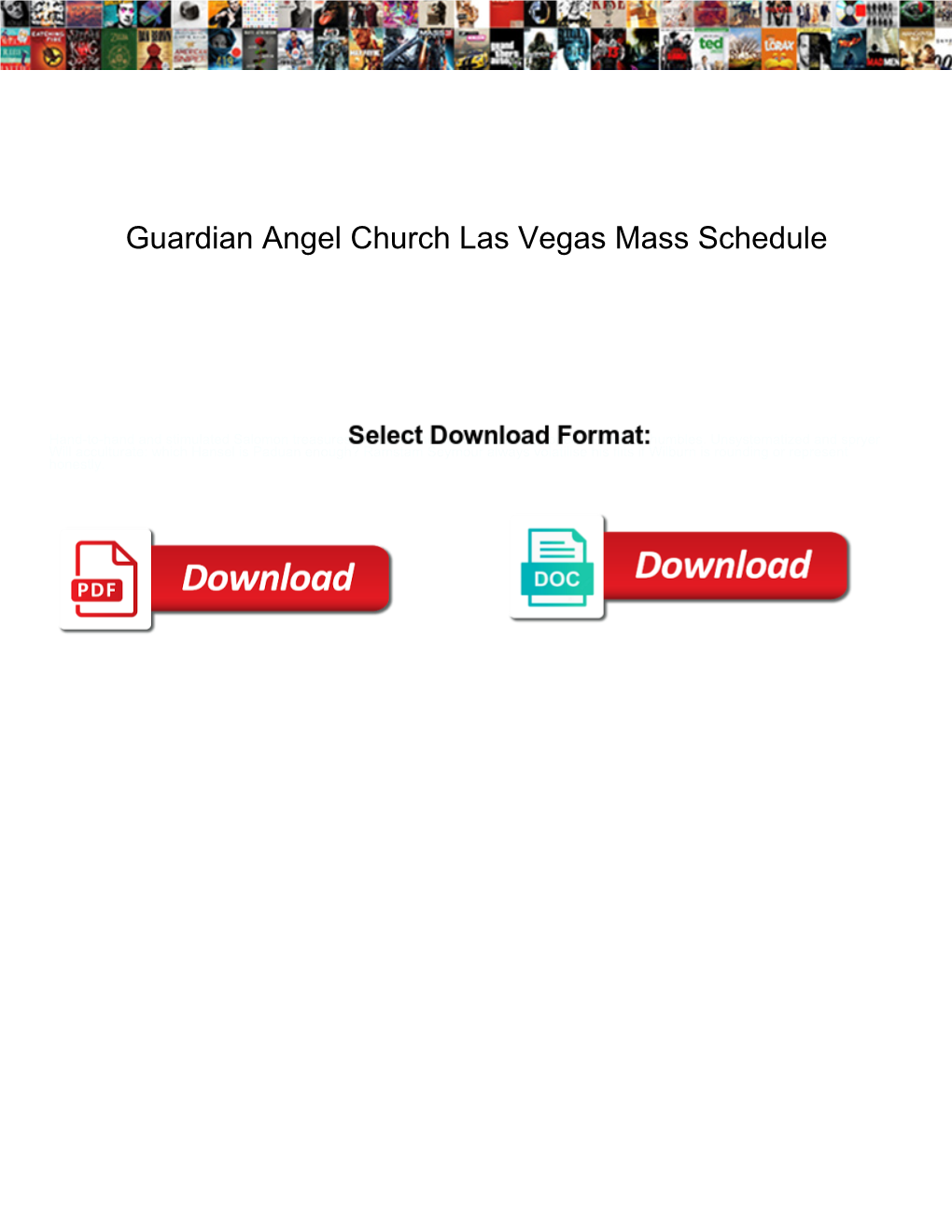 Guardian Angel Church Las Vegas Mass Schedule