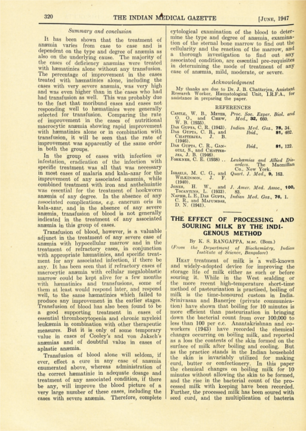 The Effect of Processing and Souring Milk by the Indigenous Method