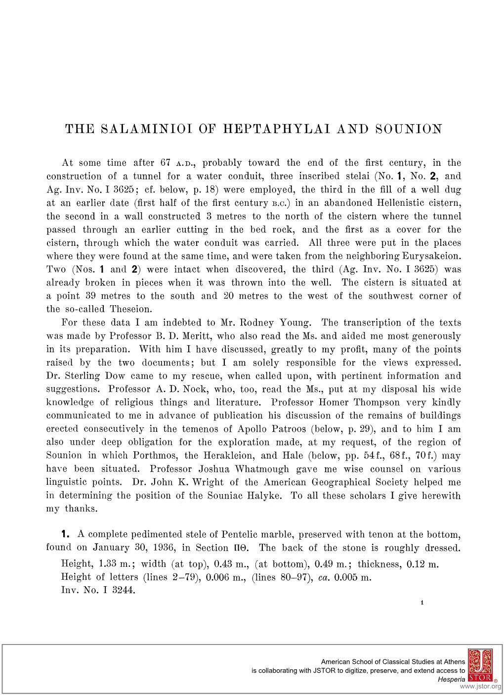 The Salaminioi of Heptaphylai and Sounion