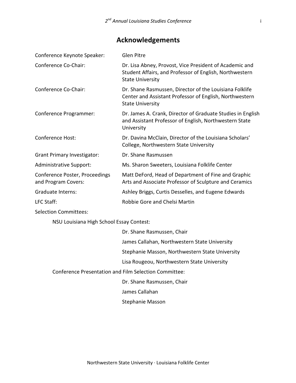 2010 LA Studies Conference Program