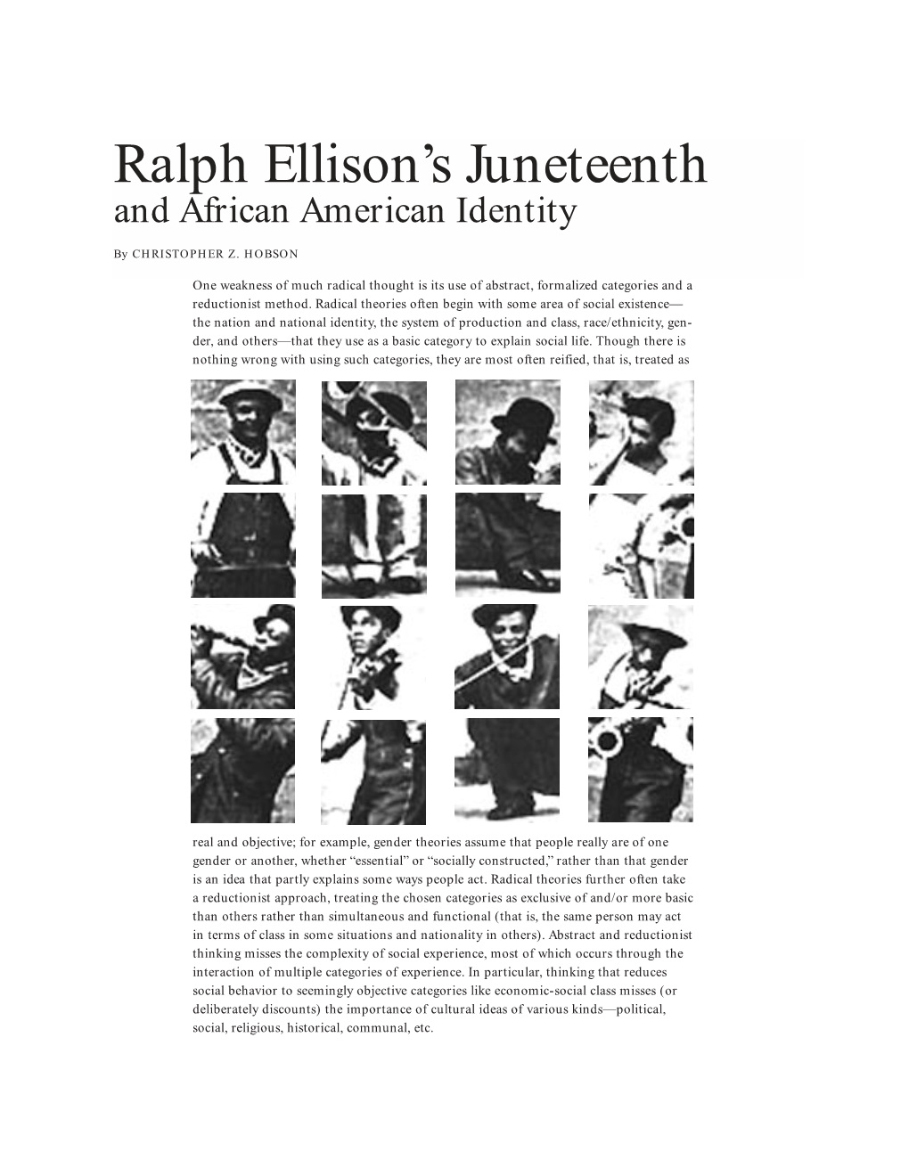 Ralph Ellison's Juneteenth