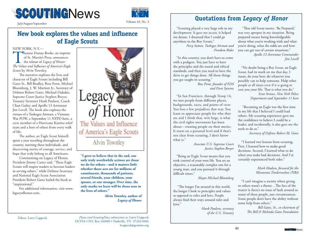 New Book Explores the Values and Influence of Eagle Scouts