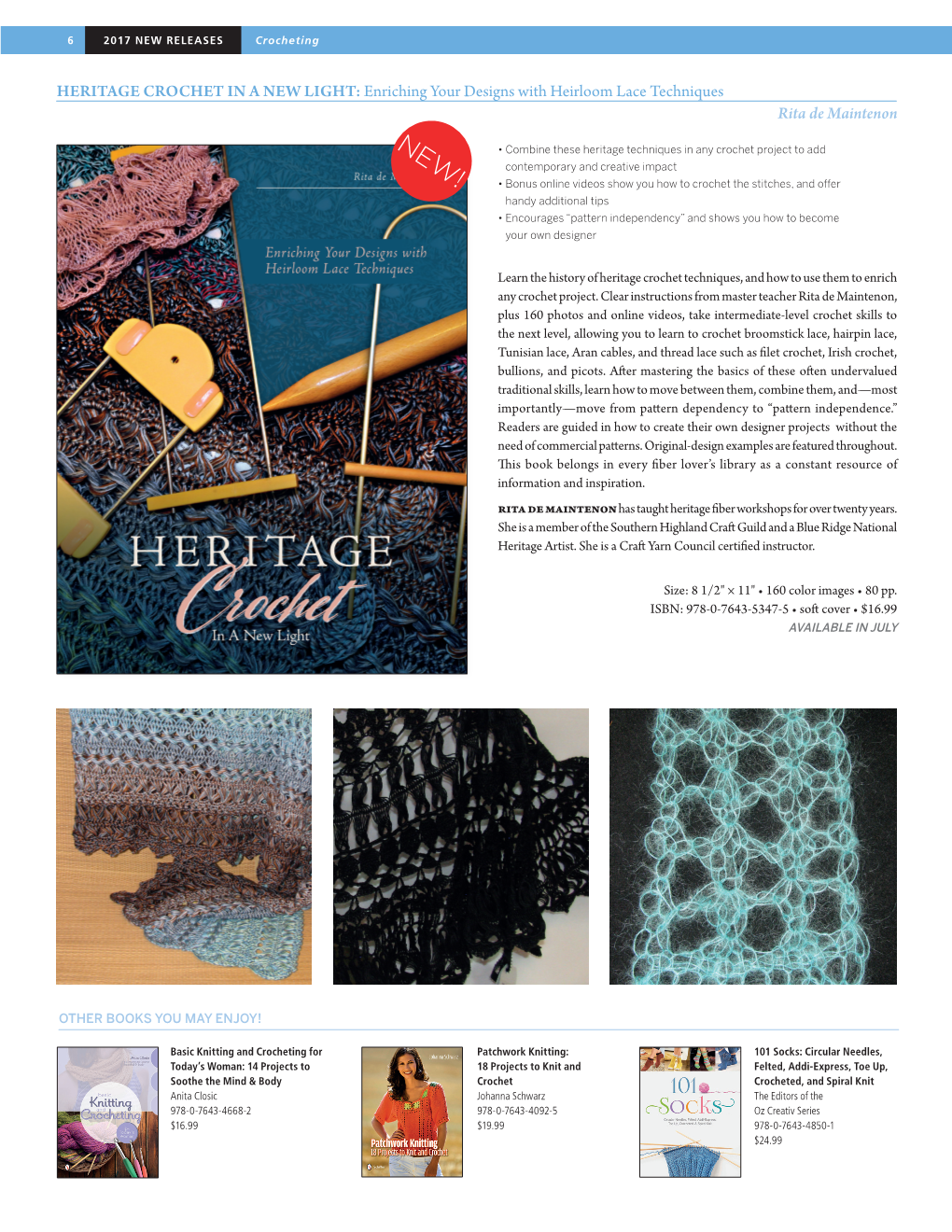 HERITAGE CROCHET in a NEW LIGHT: Enriching Your Designs with Heirloom Lace Techniques Rita De Maintenon