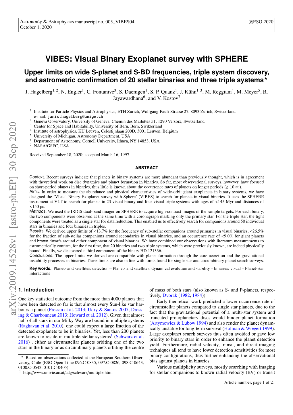 VIBES: Visual Binary Exoplanet Survey with SPHERE Upper Limits