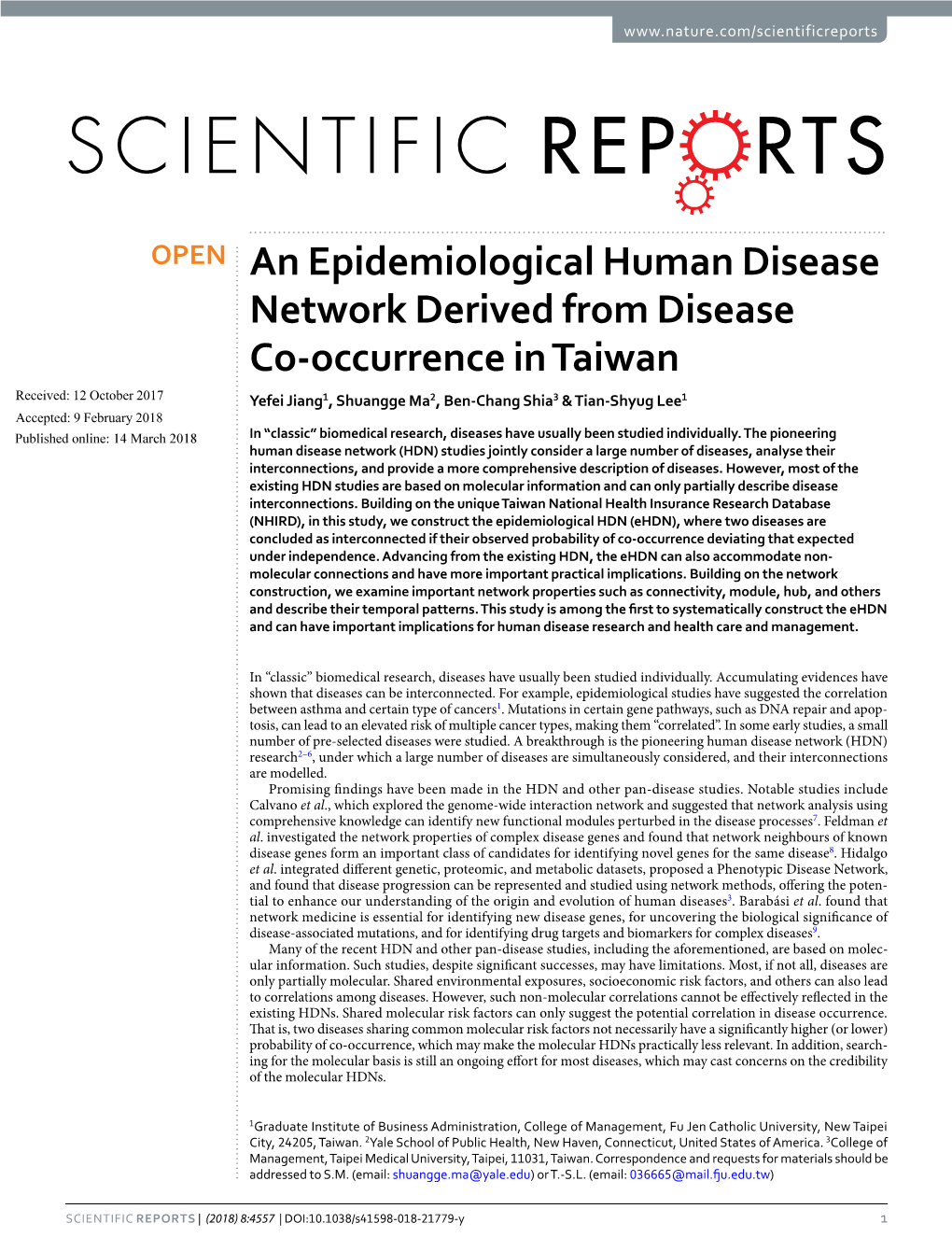 An Epidemiological Human Disease Network Derived from Disease Co