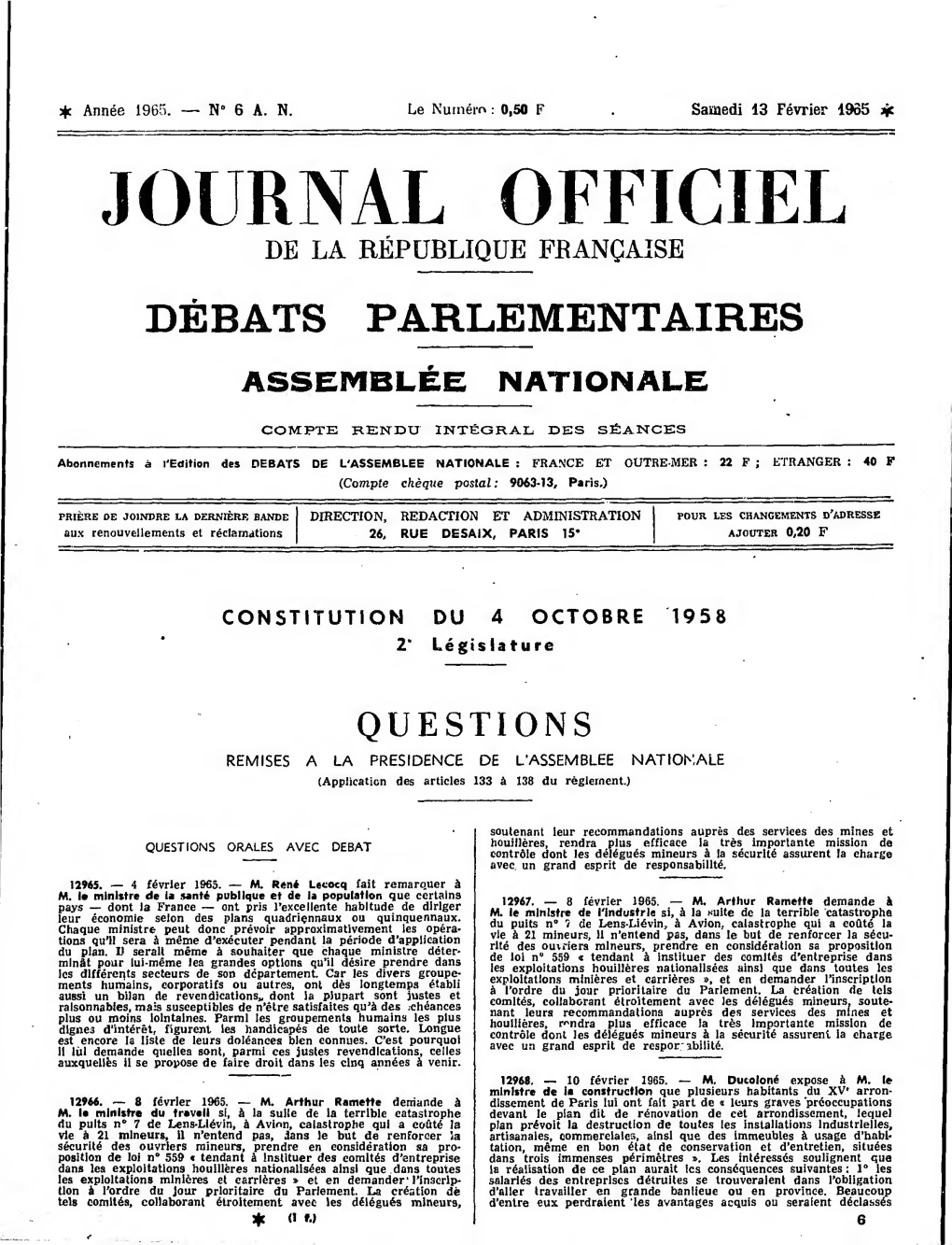 Journal Officiel De La République Française