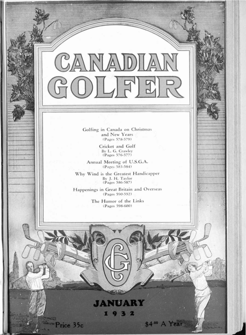 Canadian Golfer, January, 1932