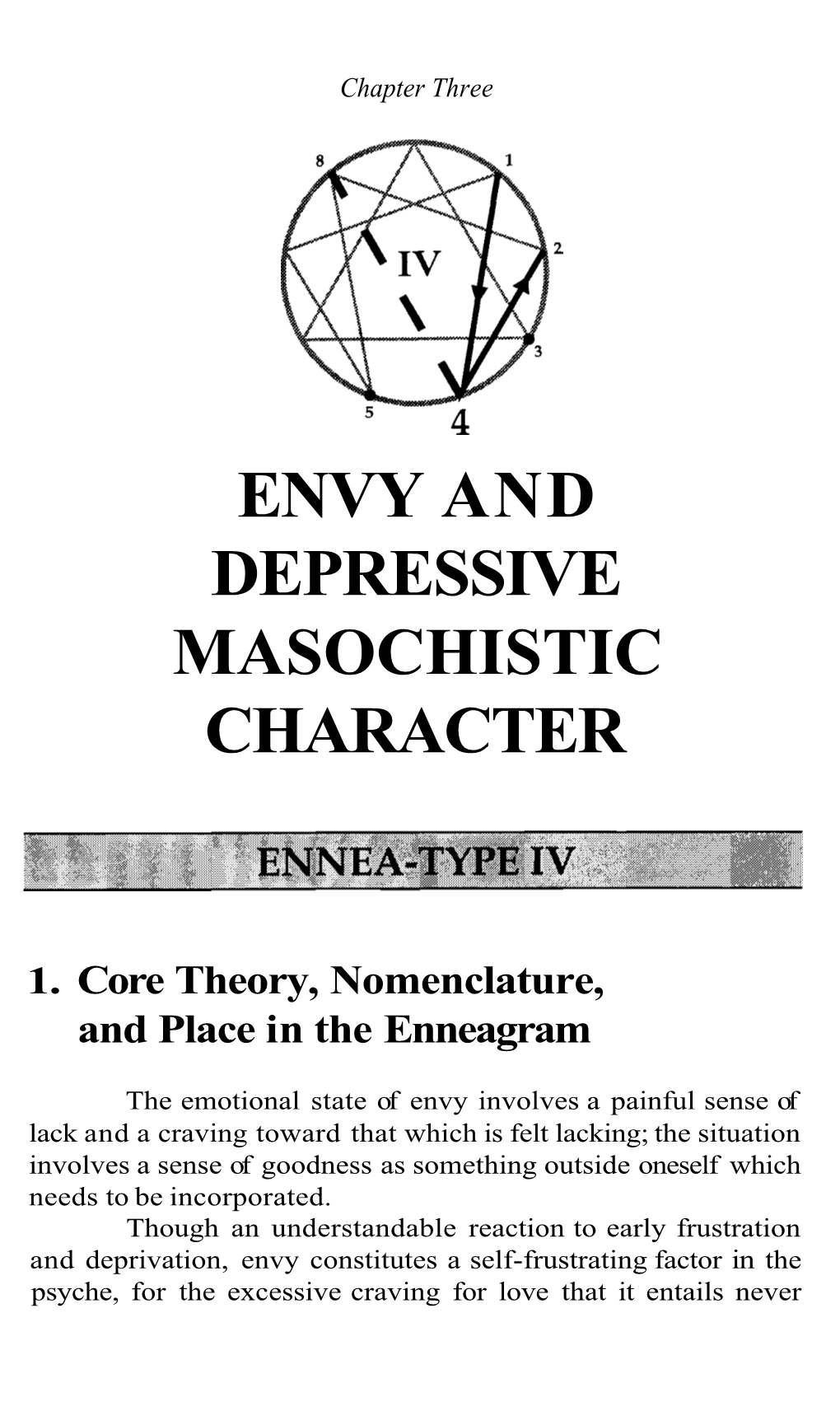 Envy and Depressive Masochistic Character