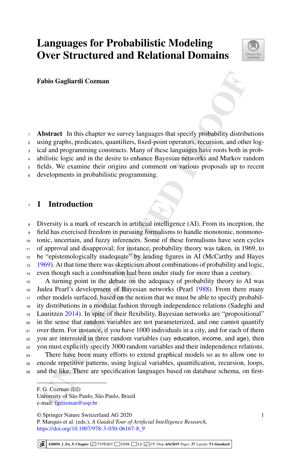 Languages for Probabilistic Modeling Over Structured and Relational Domains